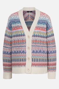 Strickjacke mit V-Ausschnitt, Re-Dandy Muster