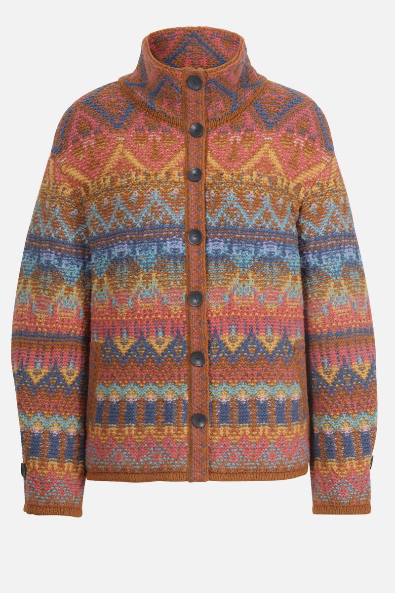 Jacquard Rollneck Jacket, Re-Dandy Pattern