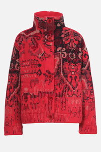 Jacquard Rollneck Jacket, Kilim Pattern