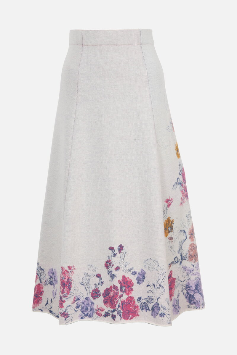 Midi Skirt, Furnishing Florals Pattern