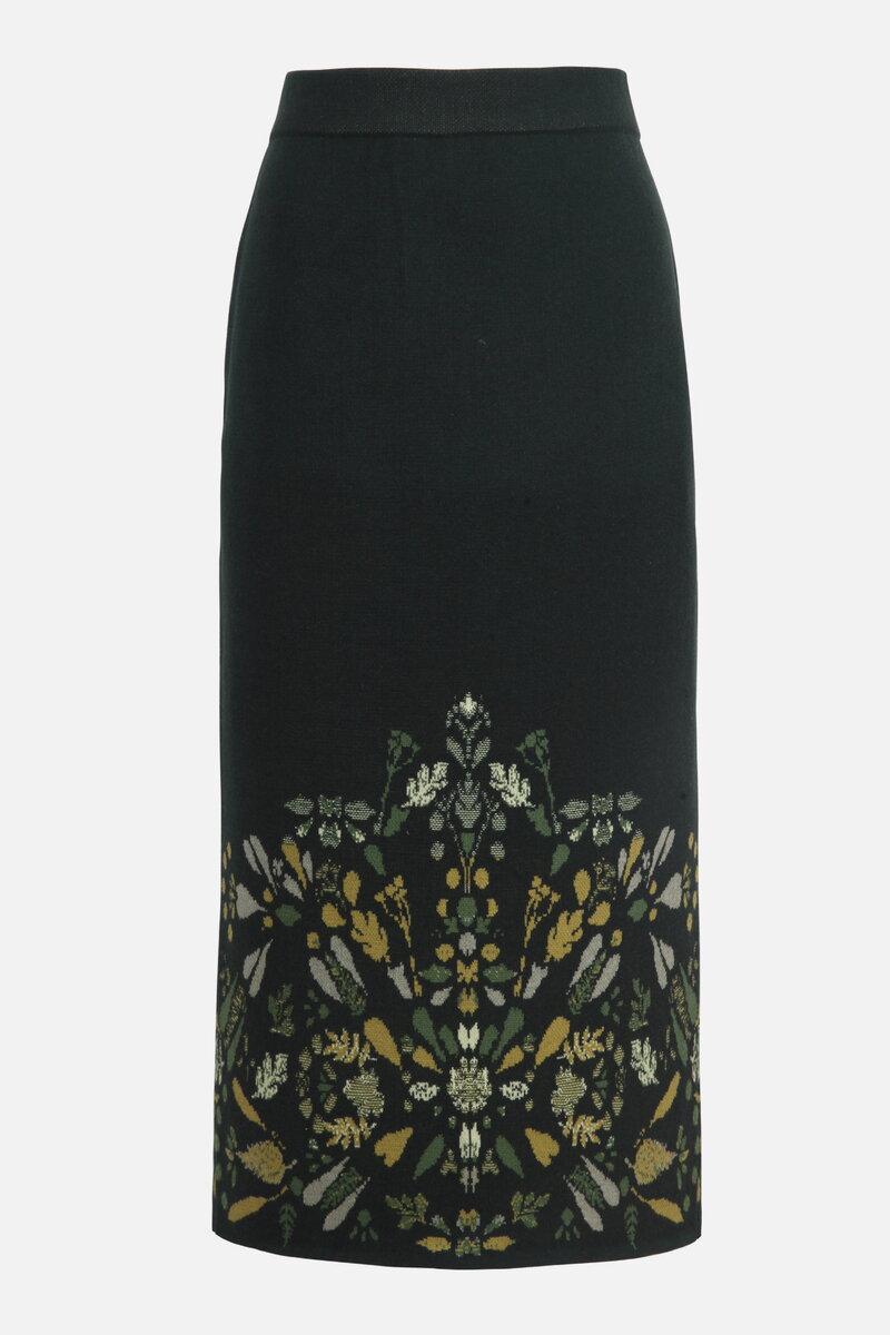 Midi Skirt, Plantopia Pattern