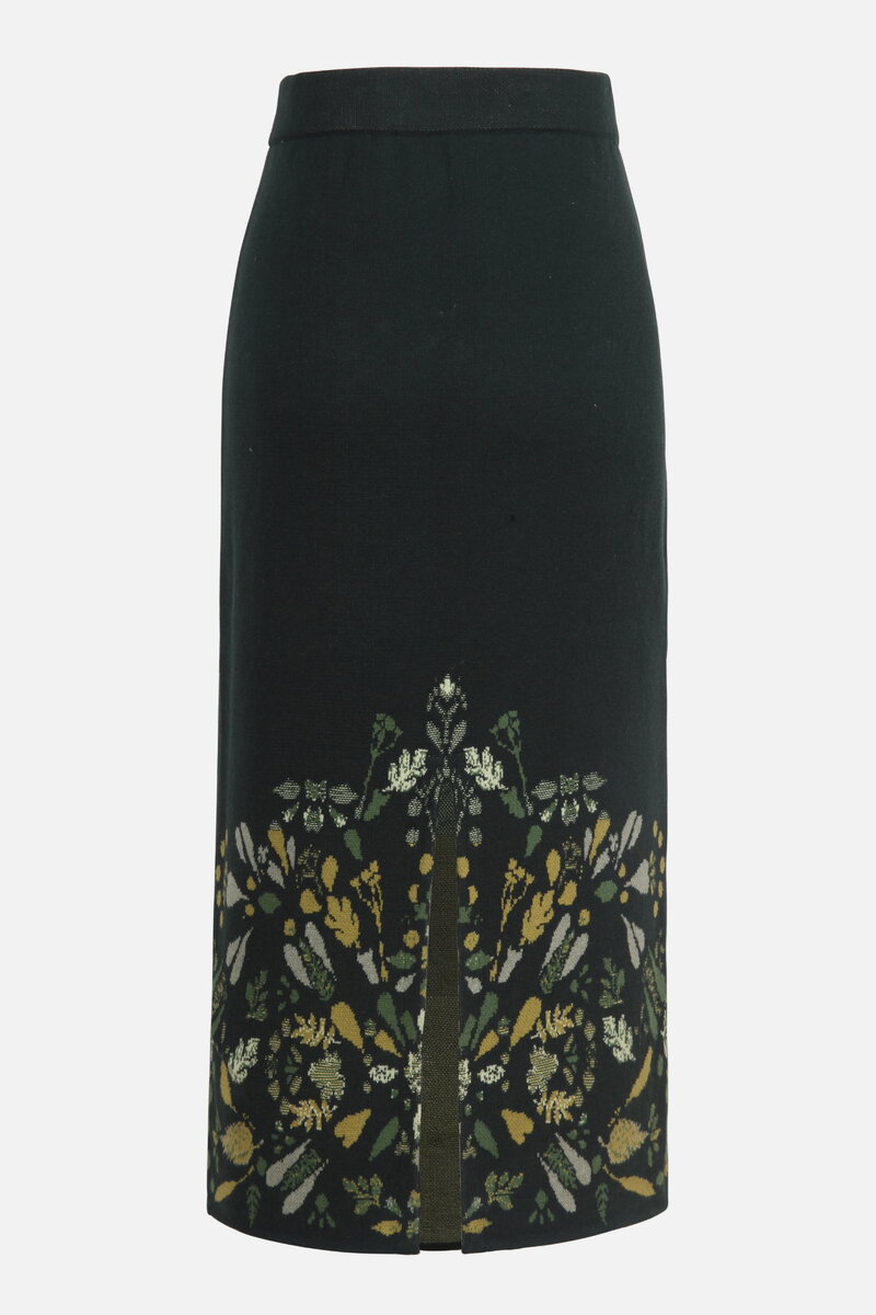Midi Skirt, Plantopia Pattern