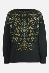 Boat Neck Pullover, Plantopia Pattern