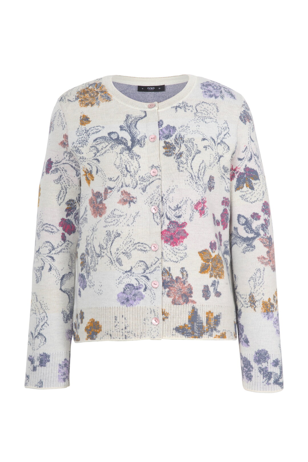 Jacquard-Strickjacke, Furnishing Florals Muster