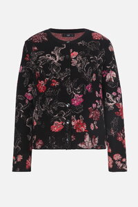 Jacquard-Strickjacke, Furnishing Florals Muster