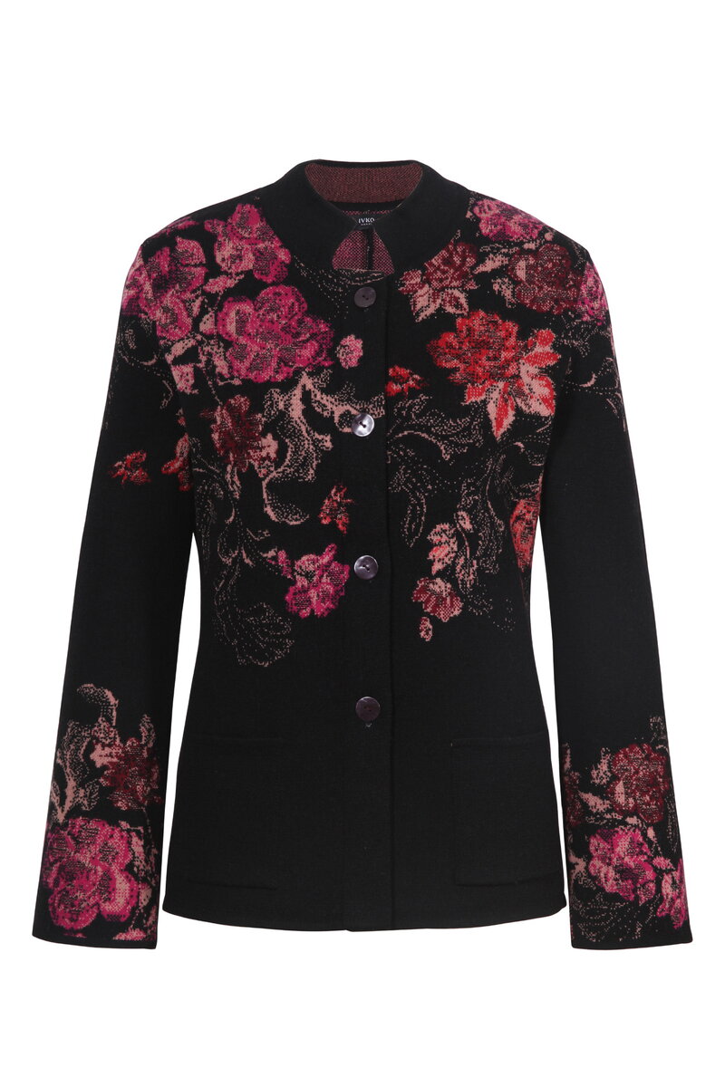 Jacquard-Jacke, Furnishing Florals Muster