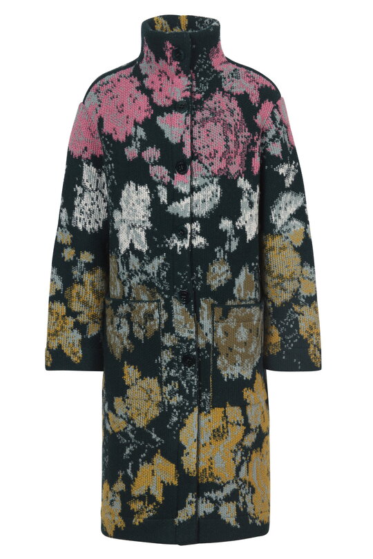 Coat, Furnishing Florals Pattern - Forest - Coat - Ivko Woman