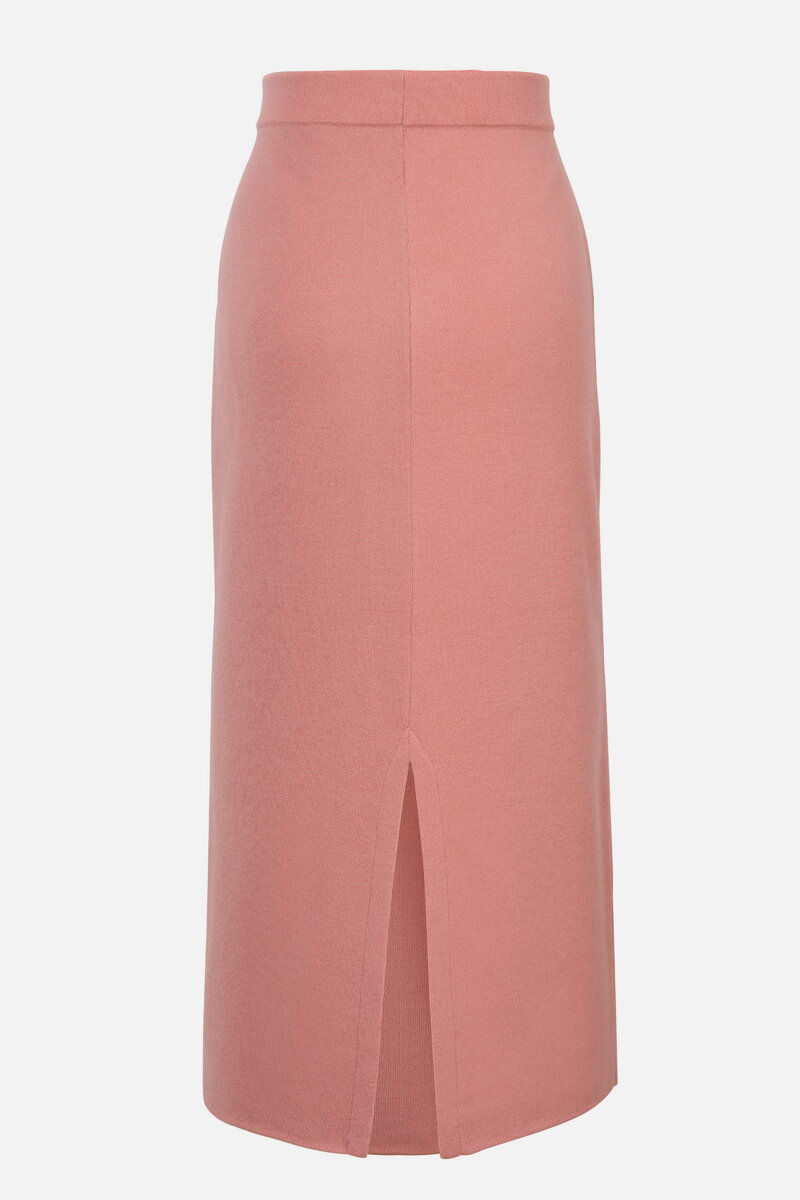 Solid Slip Midi Skirt with Slits