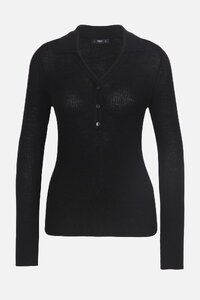 Ribbed V-Neck Pullover