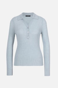 Ribbed V-Neck Pullover