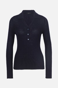 Ribbed V-Neck Pullover