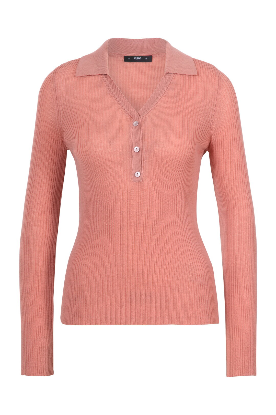 Ribbed V-Neck Pullover