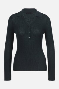 Ribbed V-Neck Pullover