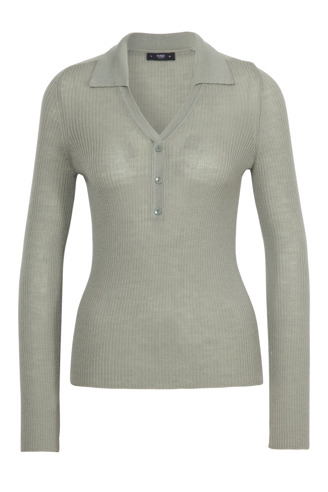 Ribbed V-Neck Pullover