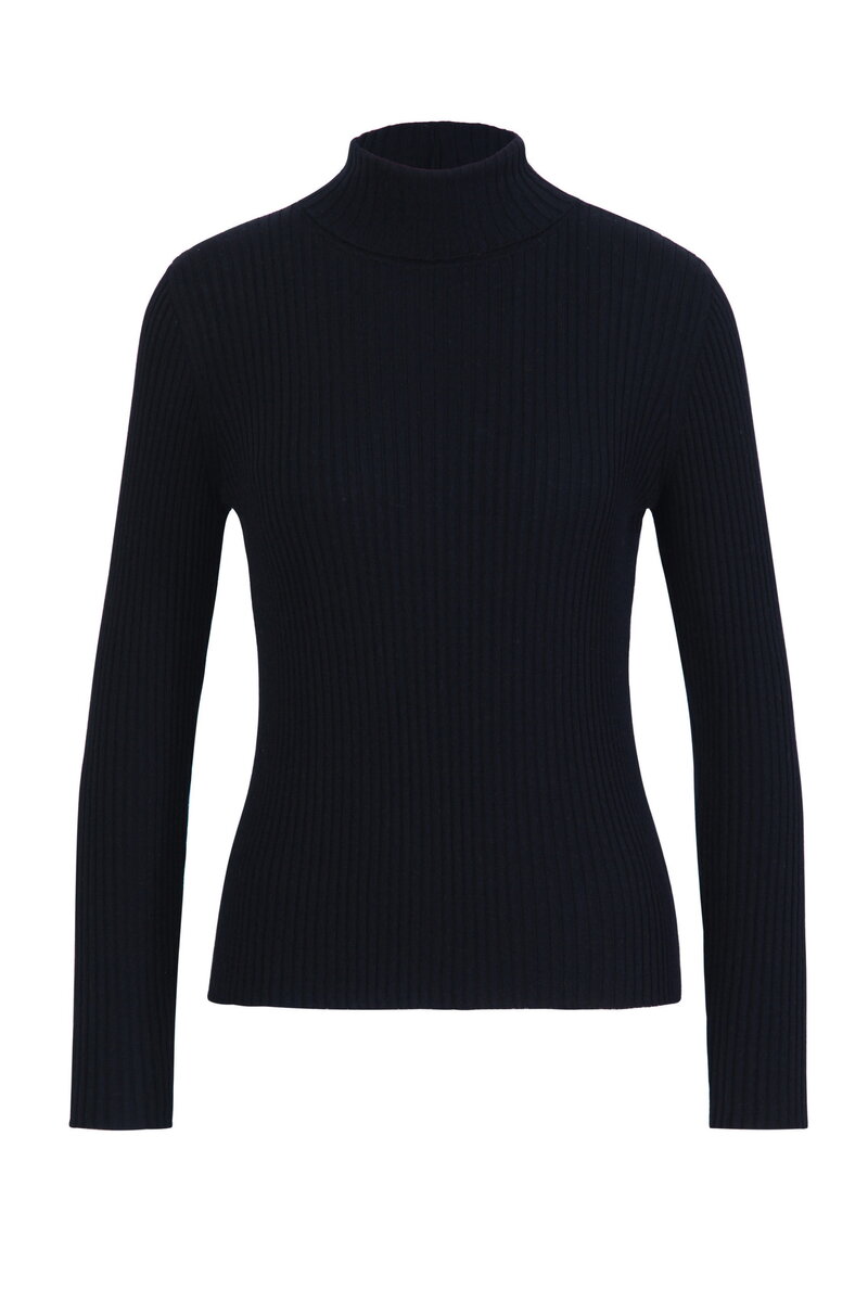Gerippter Rollkragenpullover