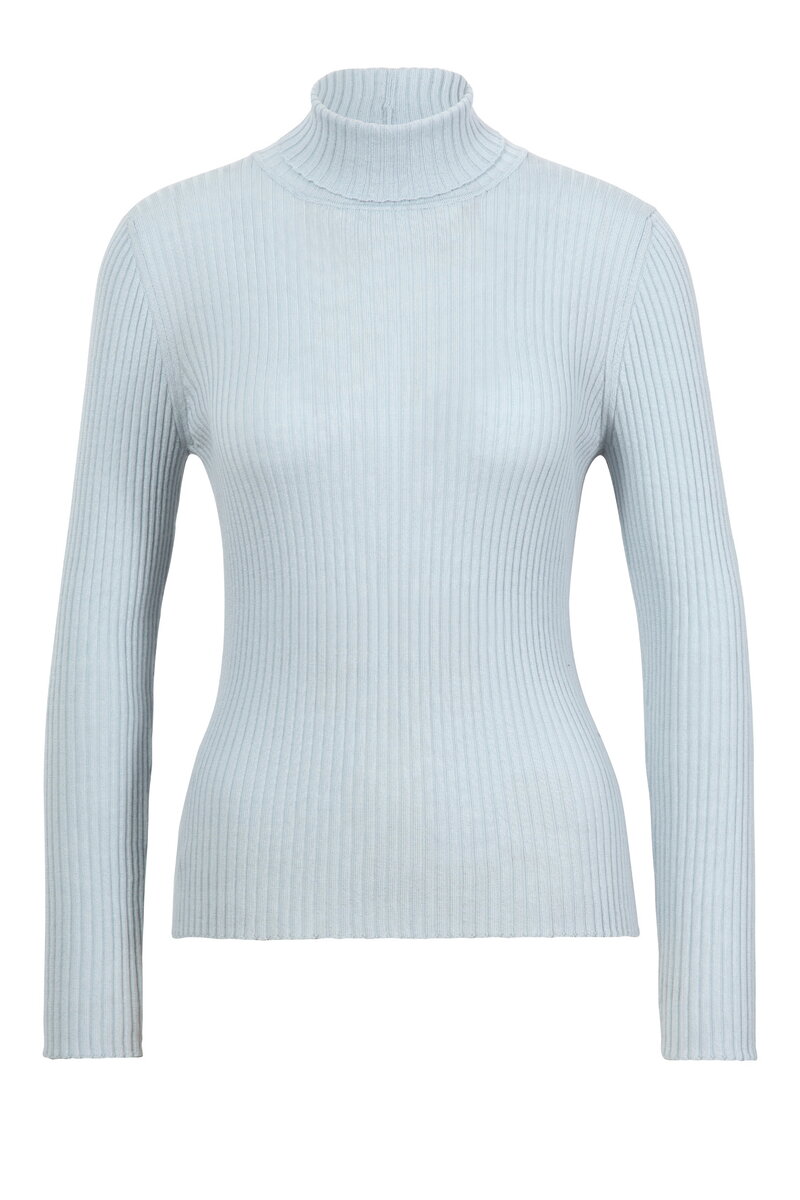 Gerippter Rollkragenpullover