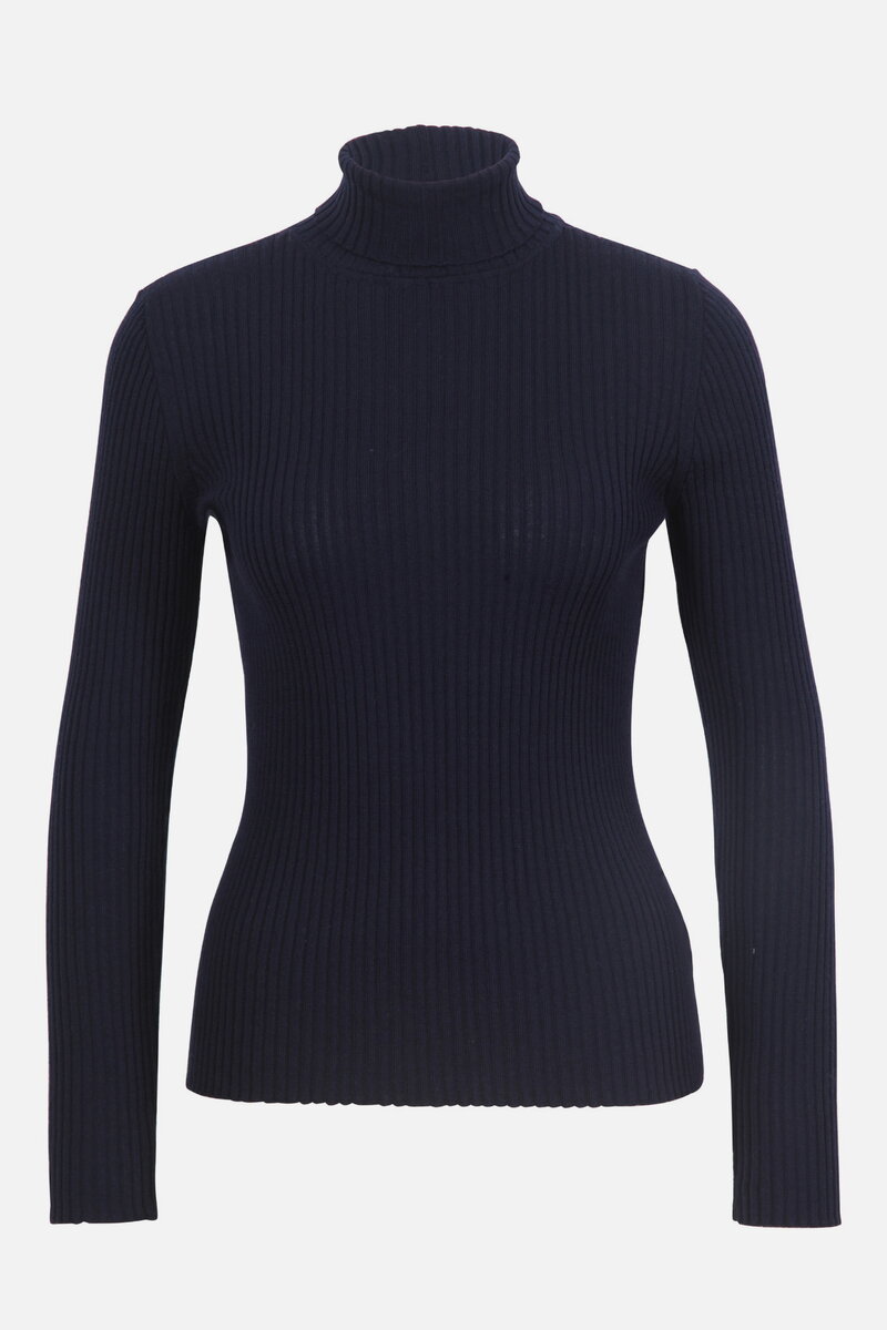 Gerippter Rollkragenpullover