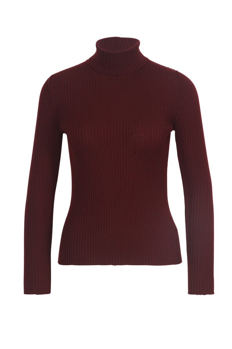 Gerippter Rollkragenpullover
