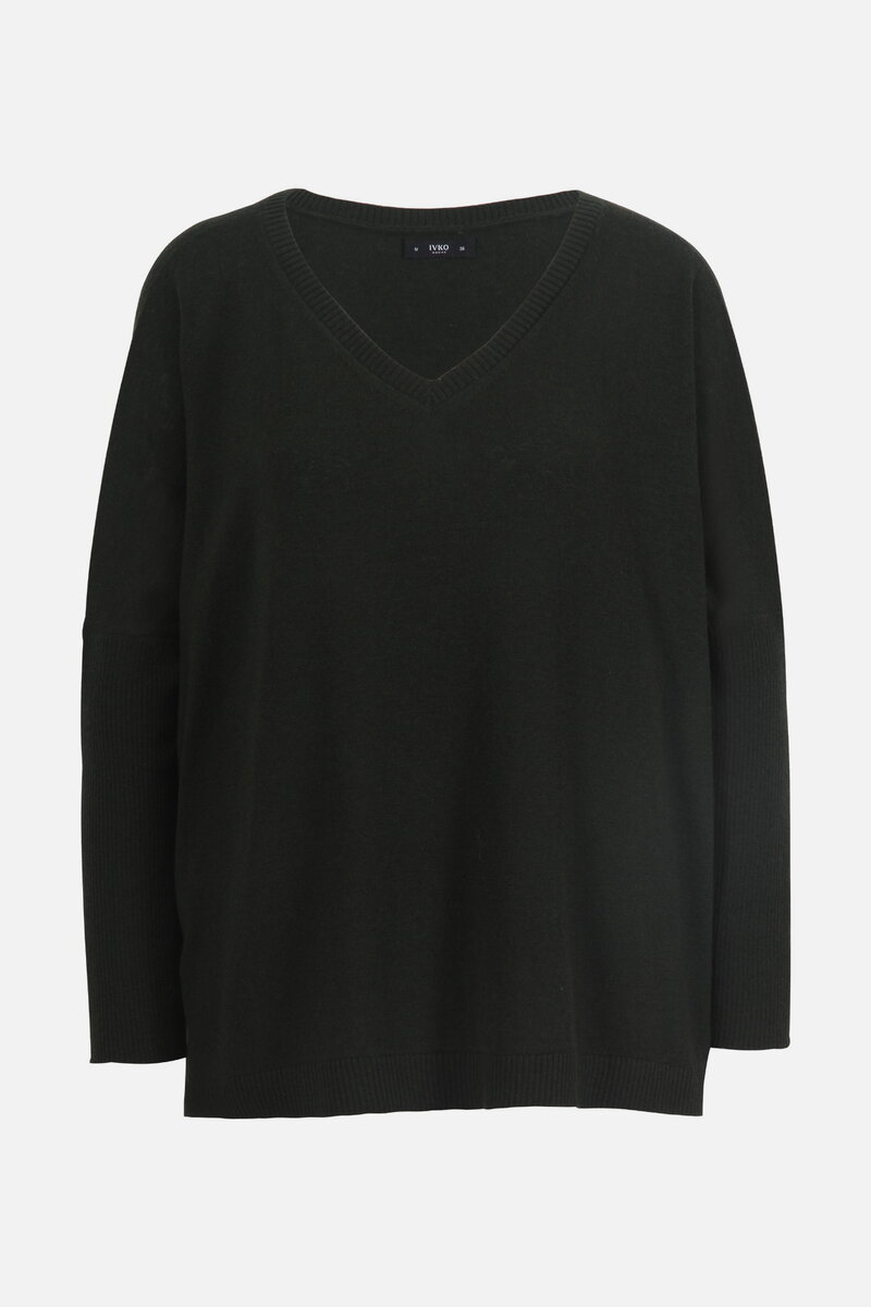 Oversize Pullover mit V-Ausschnitt