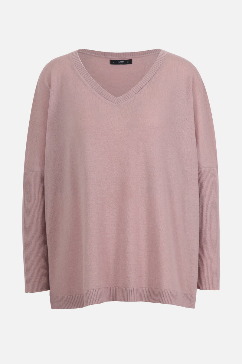 Oversize Pullover mit V-Ausschnitt