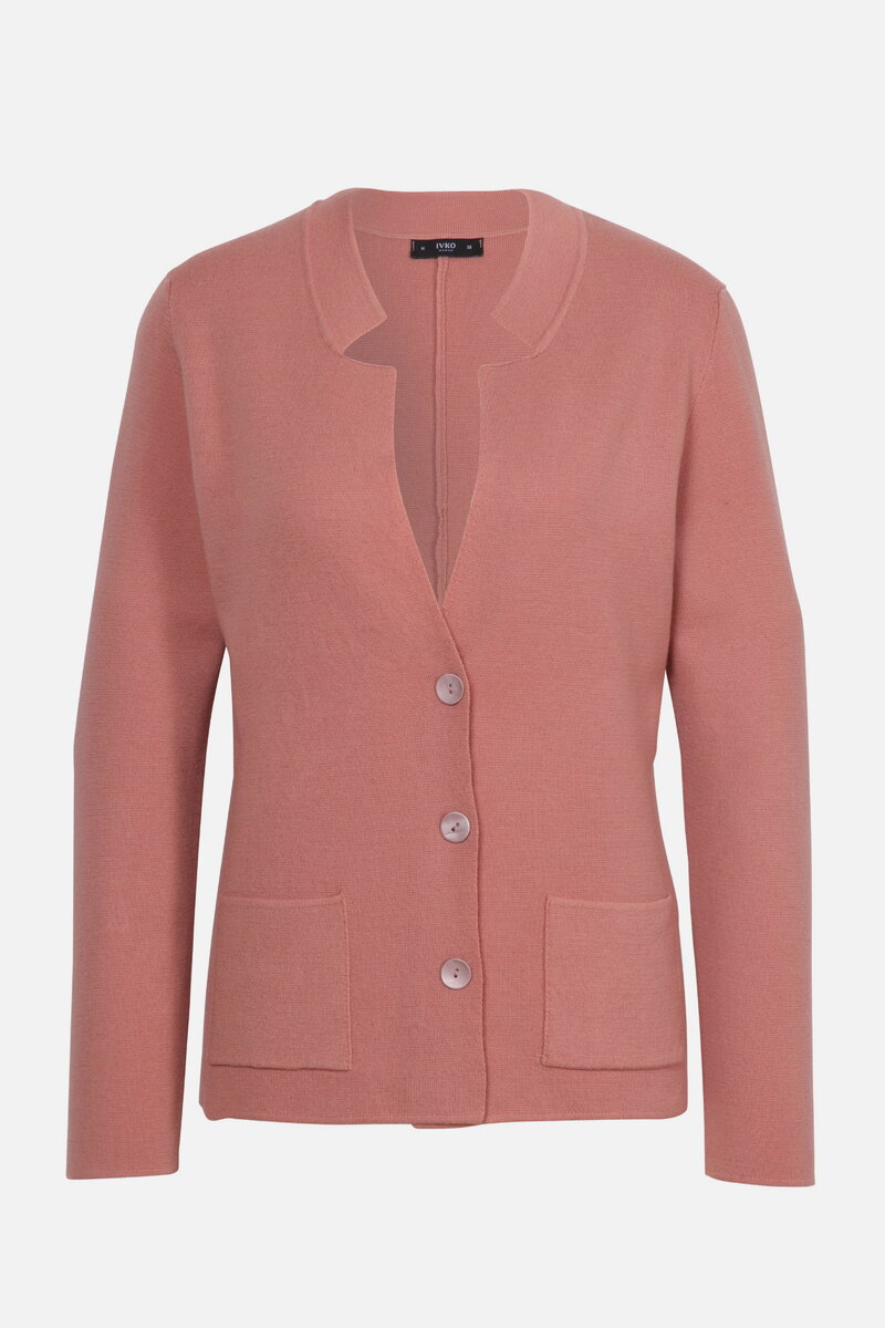 Unifarbene Strickjacke