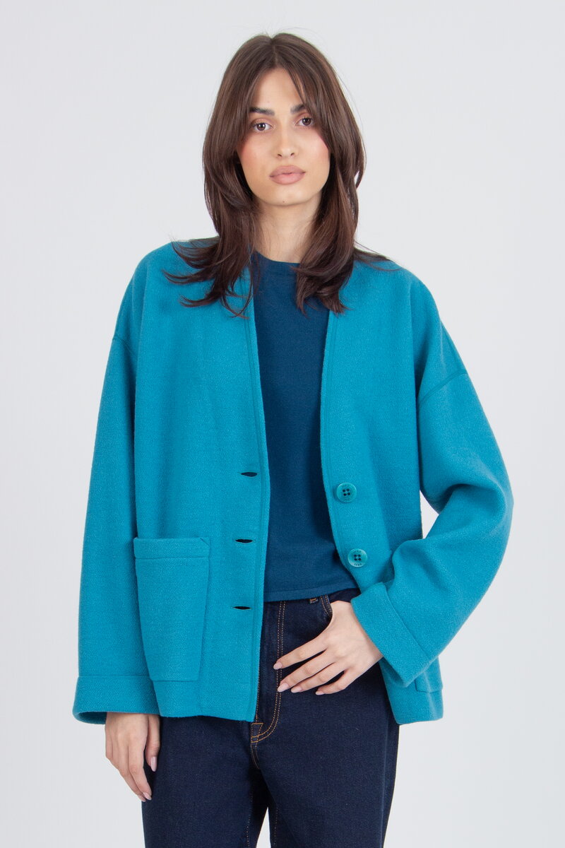 Jacke aus gekochter Wolle