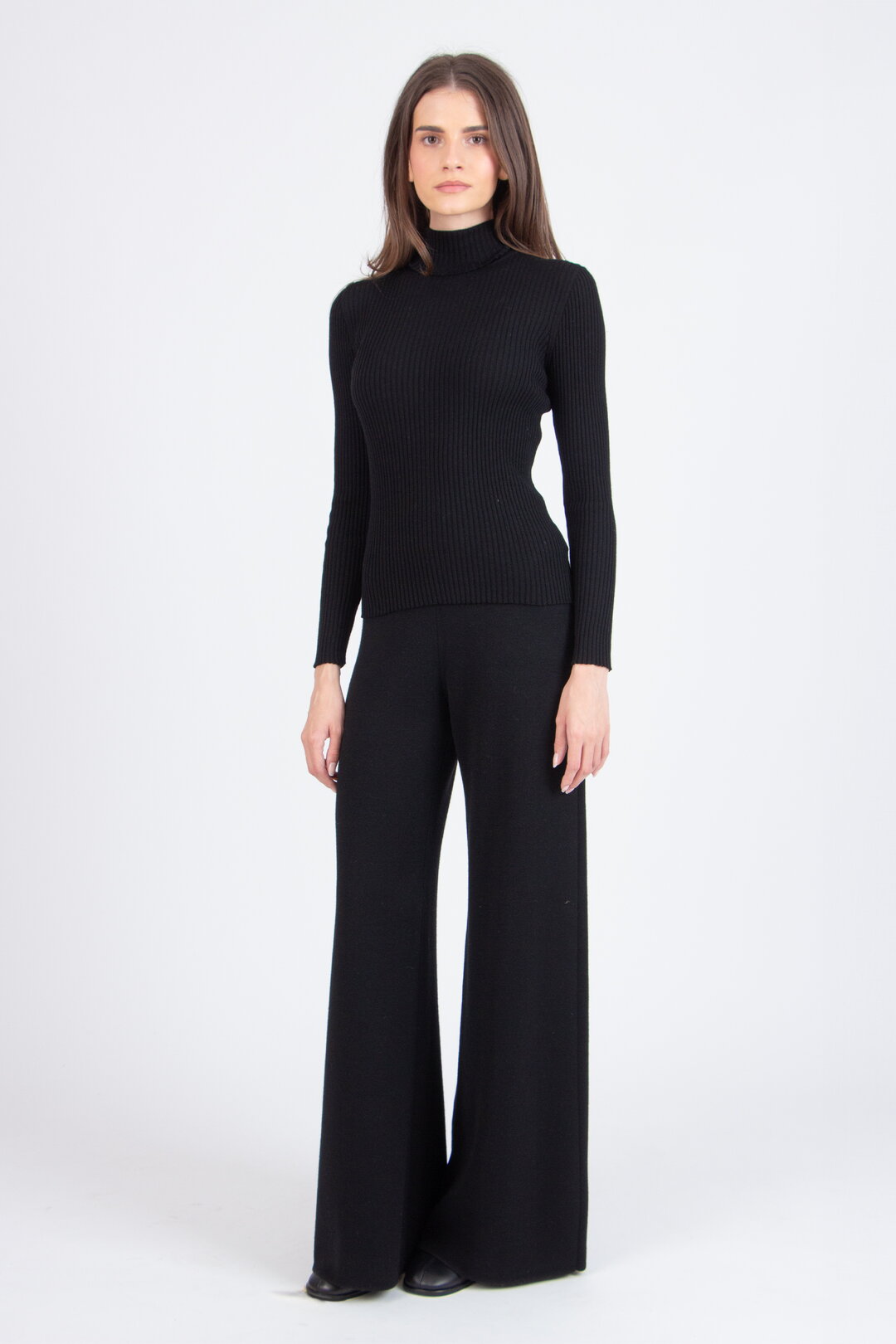 Gerippter Rollkragenpullover