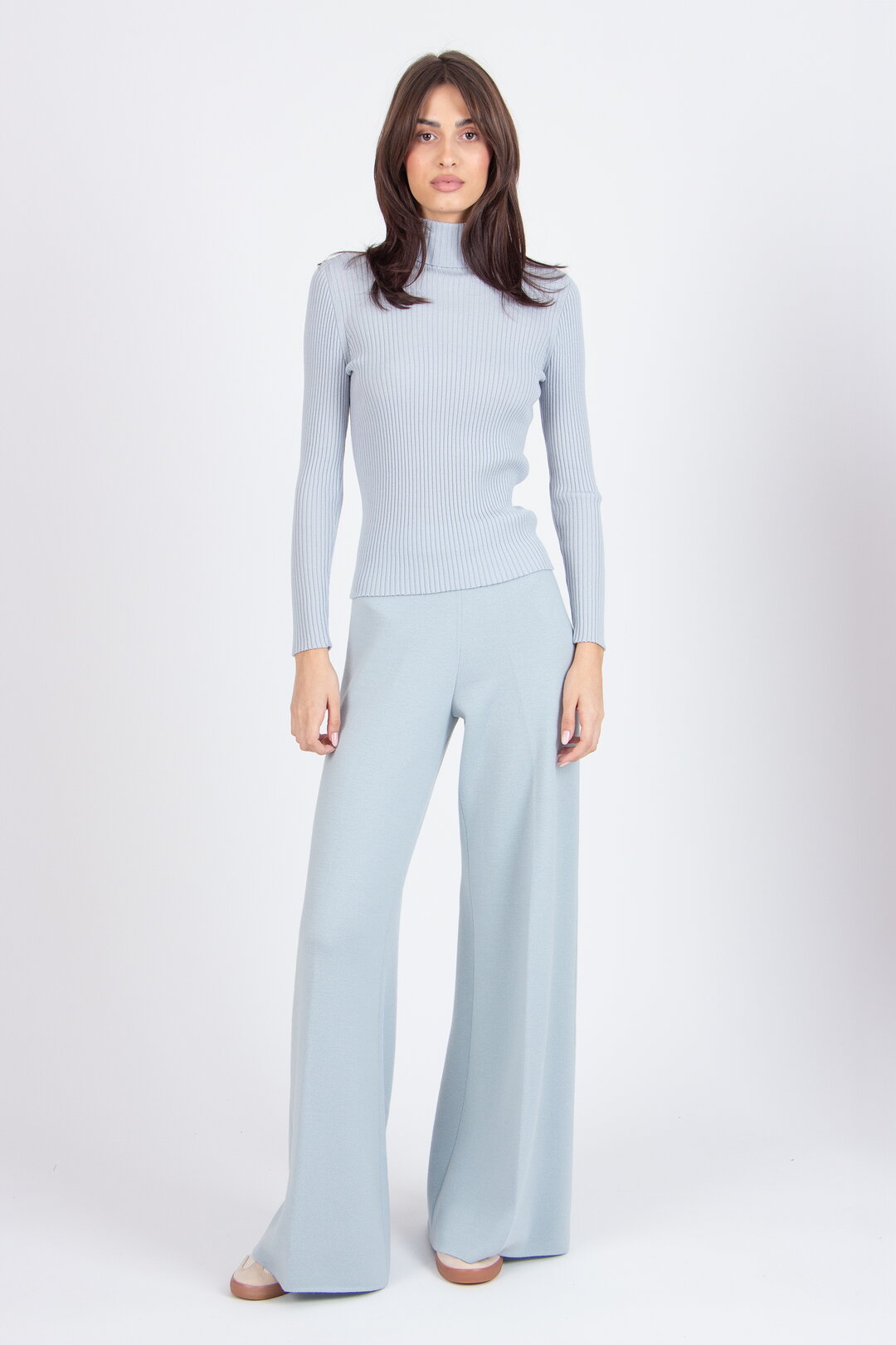 Gerippter Rollkragenpullover