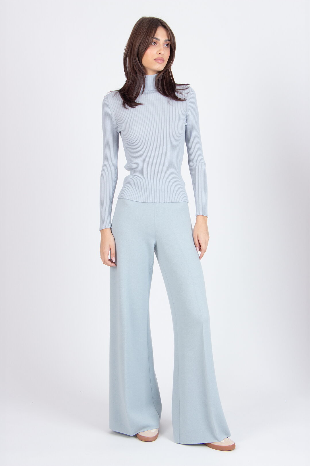 Gerippter Rollkragenpullover
