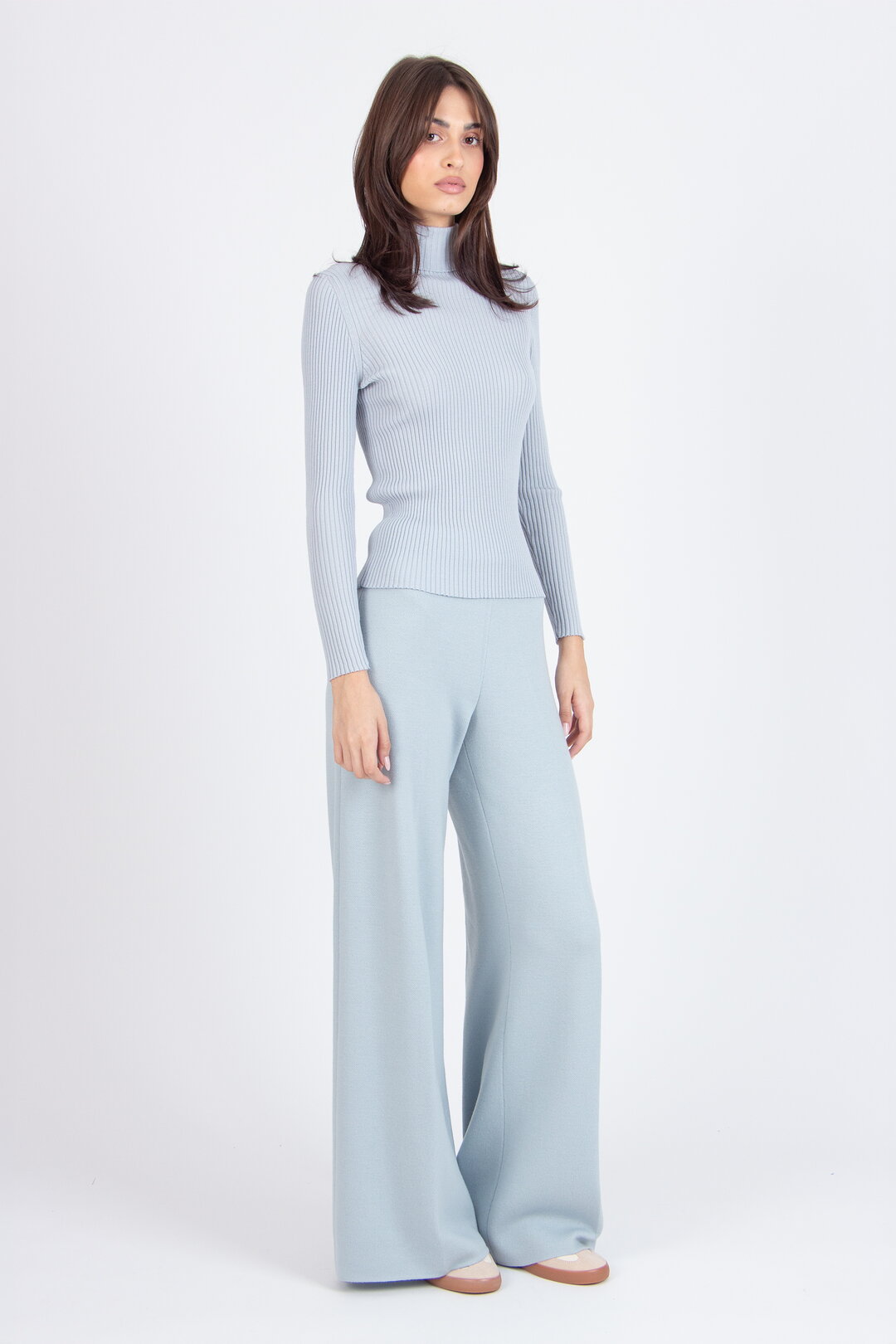 Gerippter Rollkragenpullover
