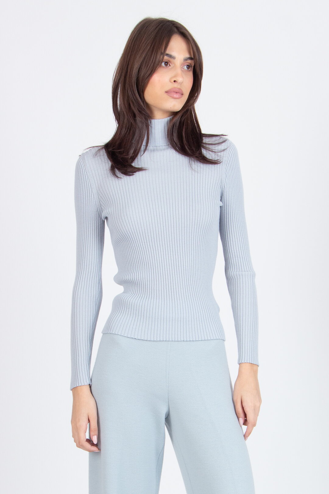 Gerippter Rollkragenpullover
