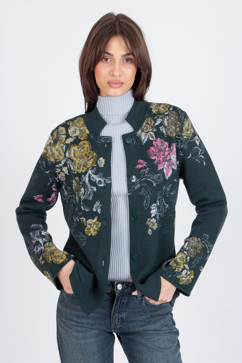 Jacquard-Jacke, Furnishing Florals Muster