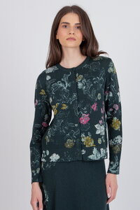 Jacquard-Strickjacke, Furnishing Florals Muster