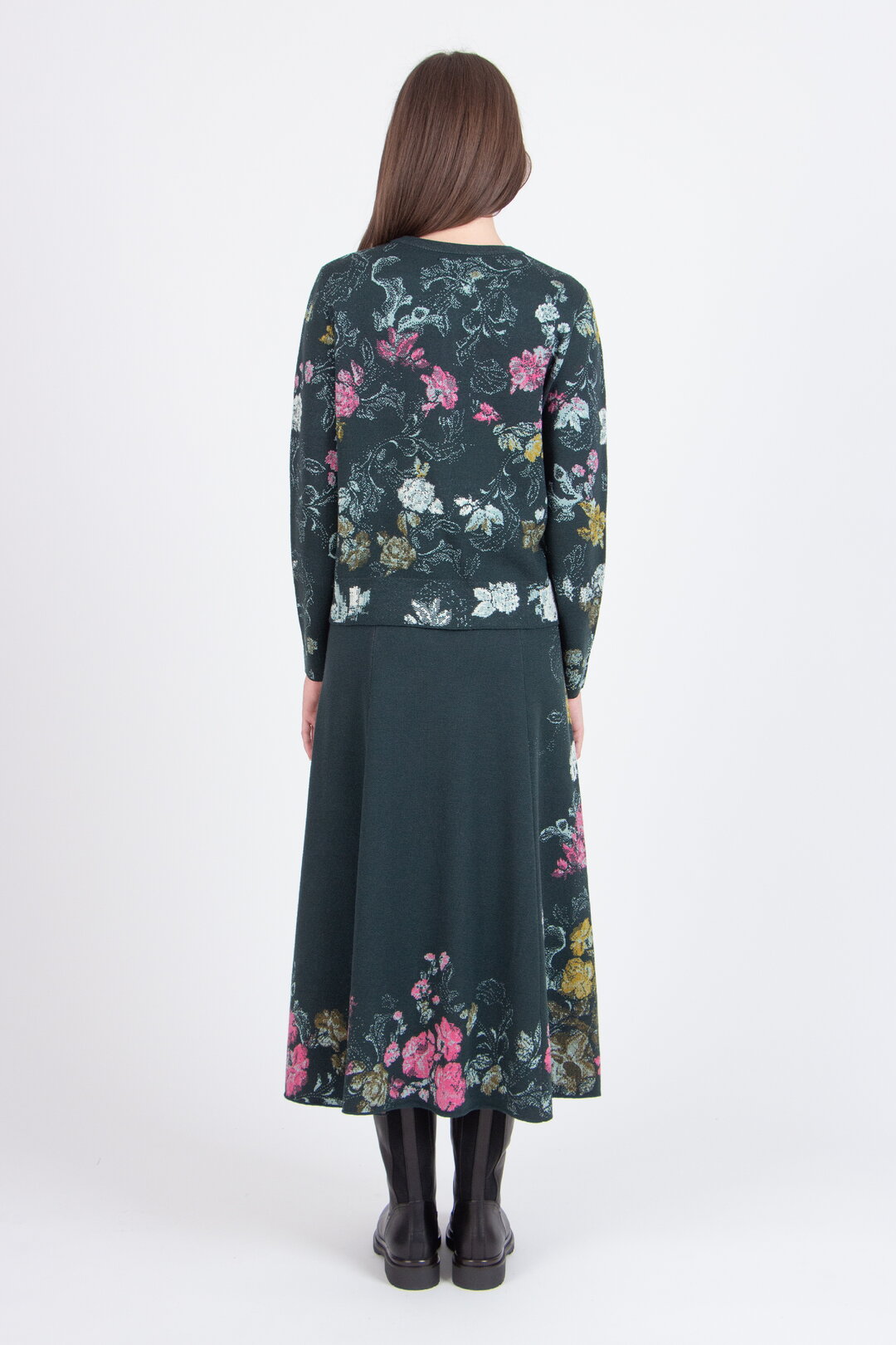 Jacquard-Strickjacke, Furnishing Florals Muster