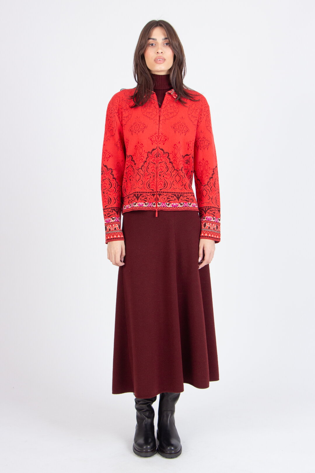 Jacquard-Jacke, Ornament Muster