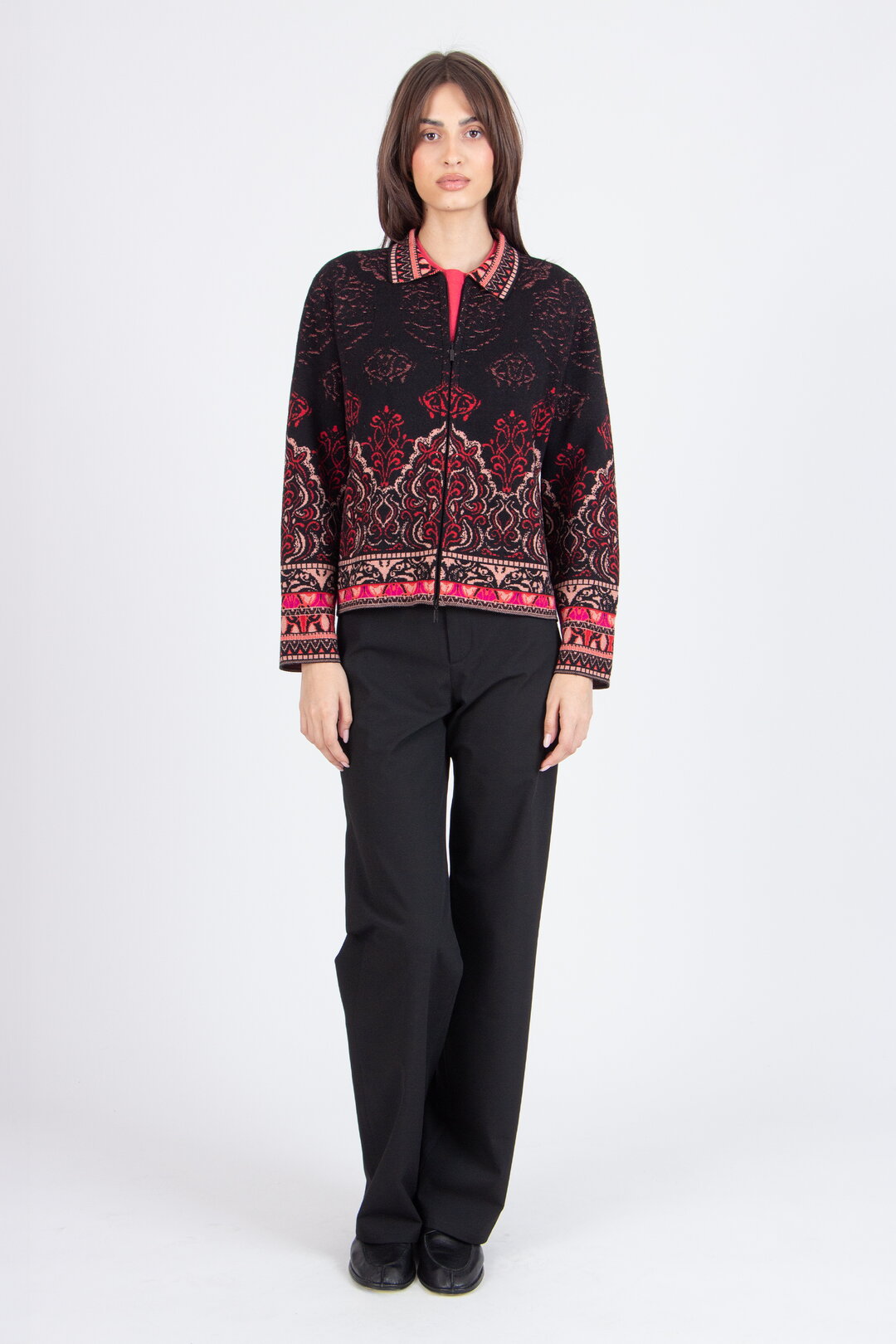 Jacquard-Jacke, Ornament Muster