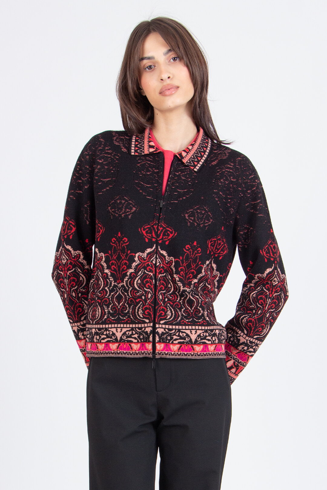 Jacquard-Jacke, Ornament Muster