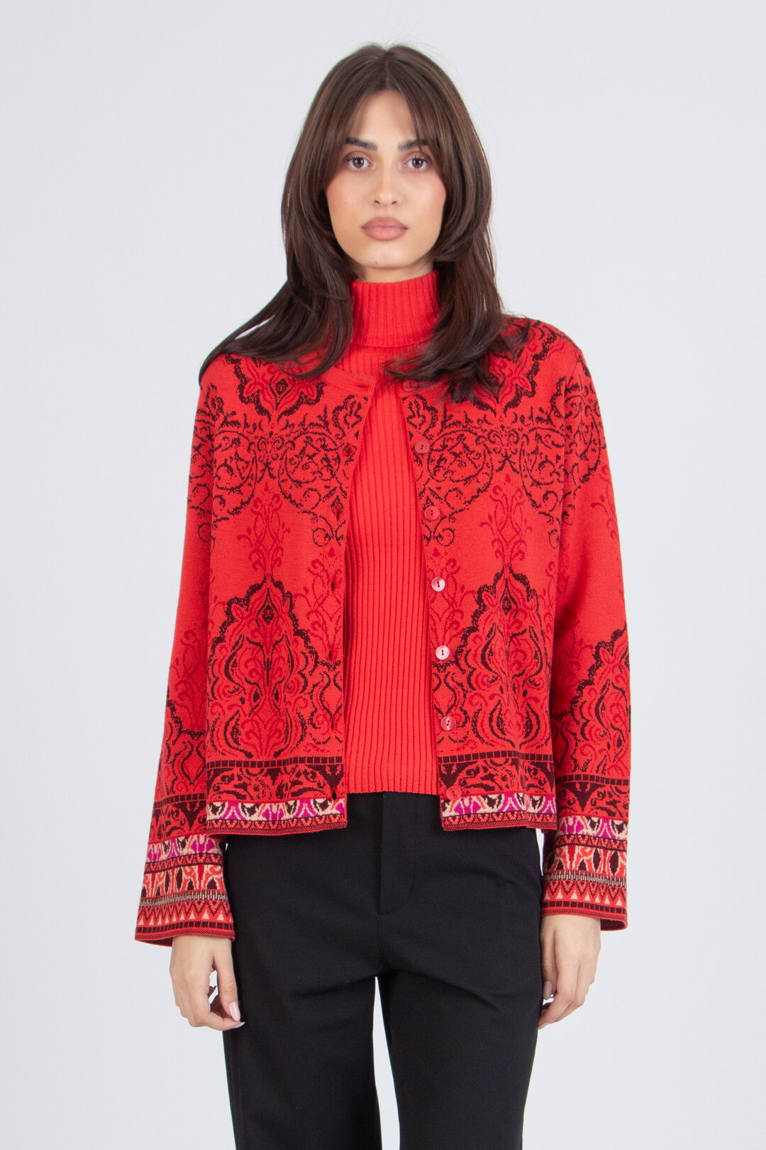 Strickjacke, Ornament Muster