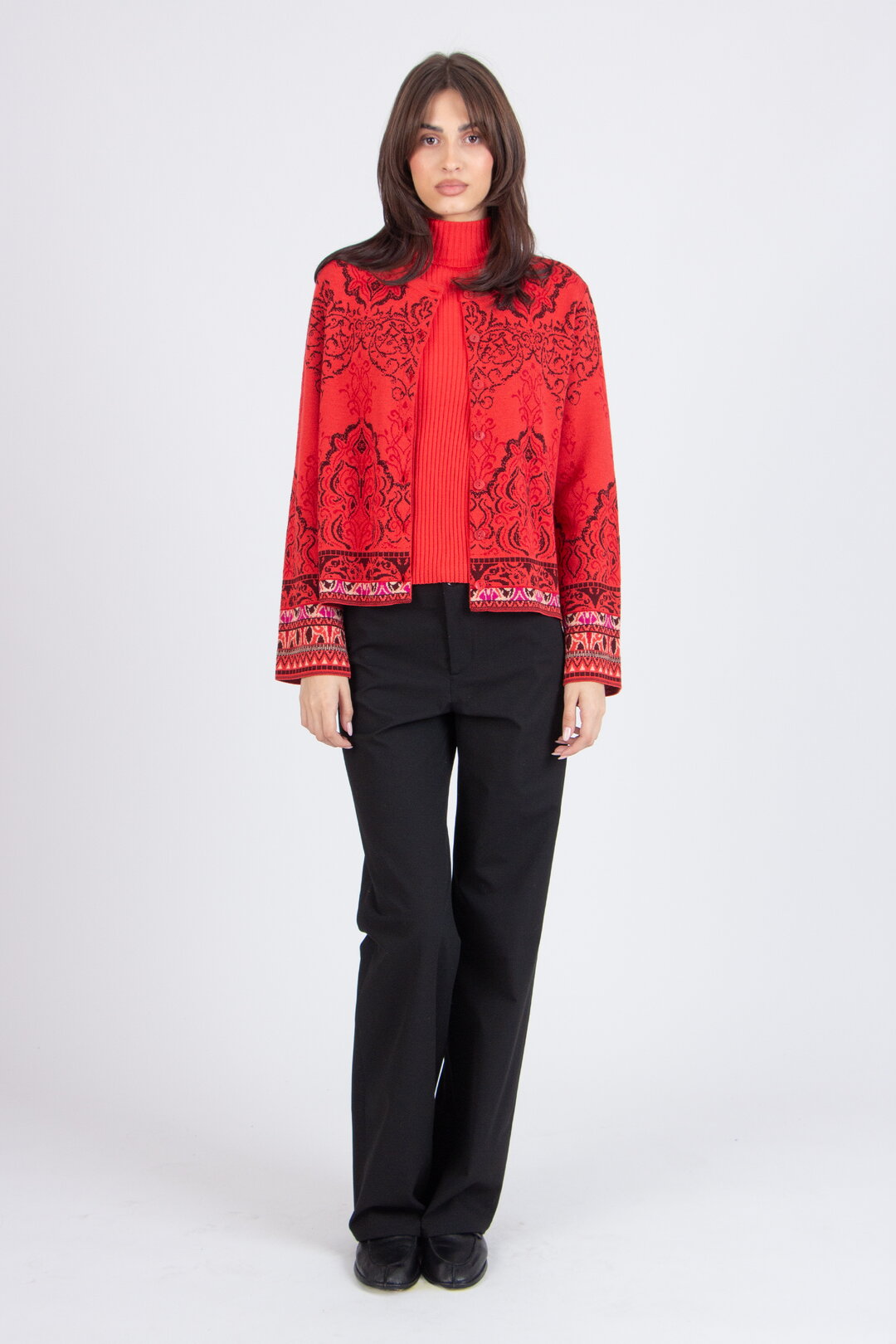 Strickjacke, Ornament Muster