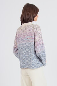 Pullover mit Kragen, Ornament Muster