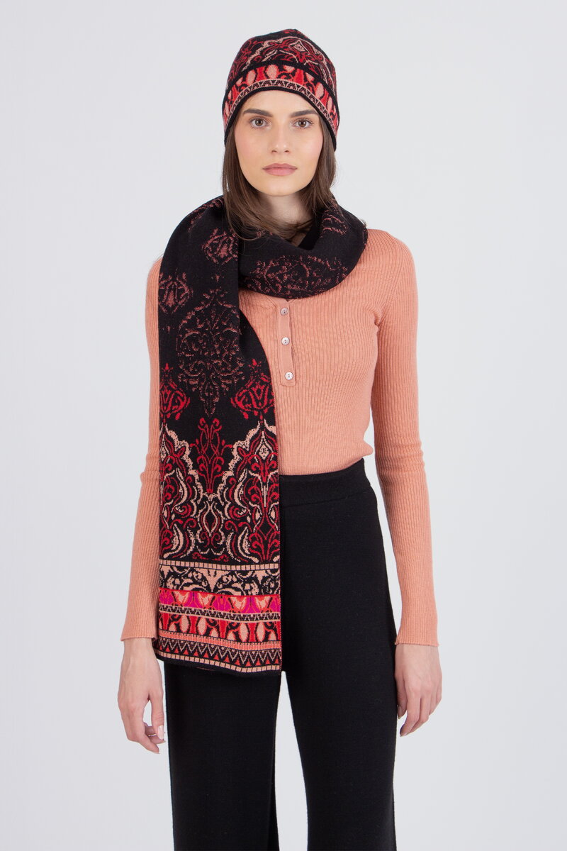 Jacquard Scarf, Ornament Pattern