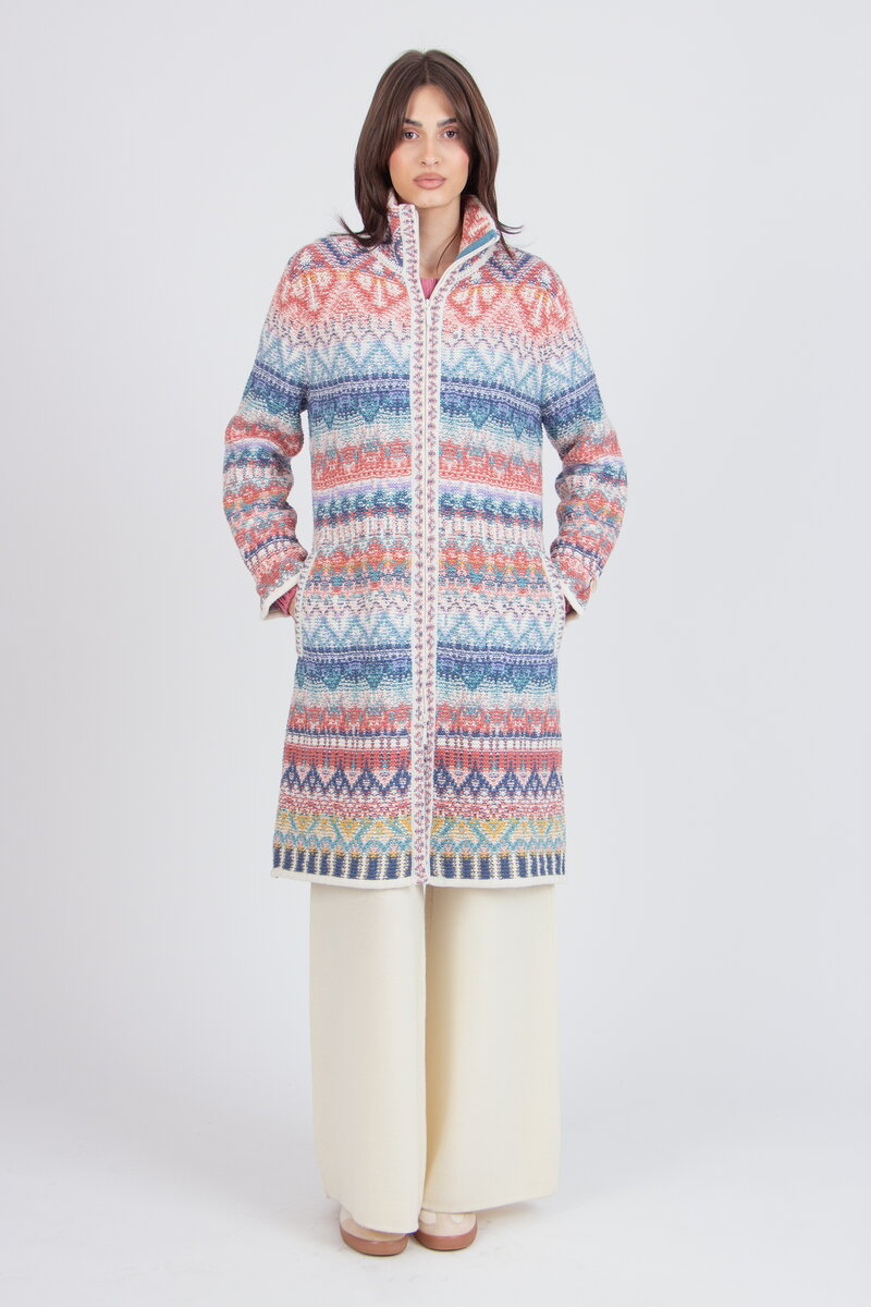 Jacke mit Reißverschluss, Re-Dandy Muster