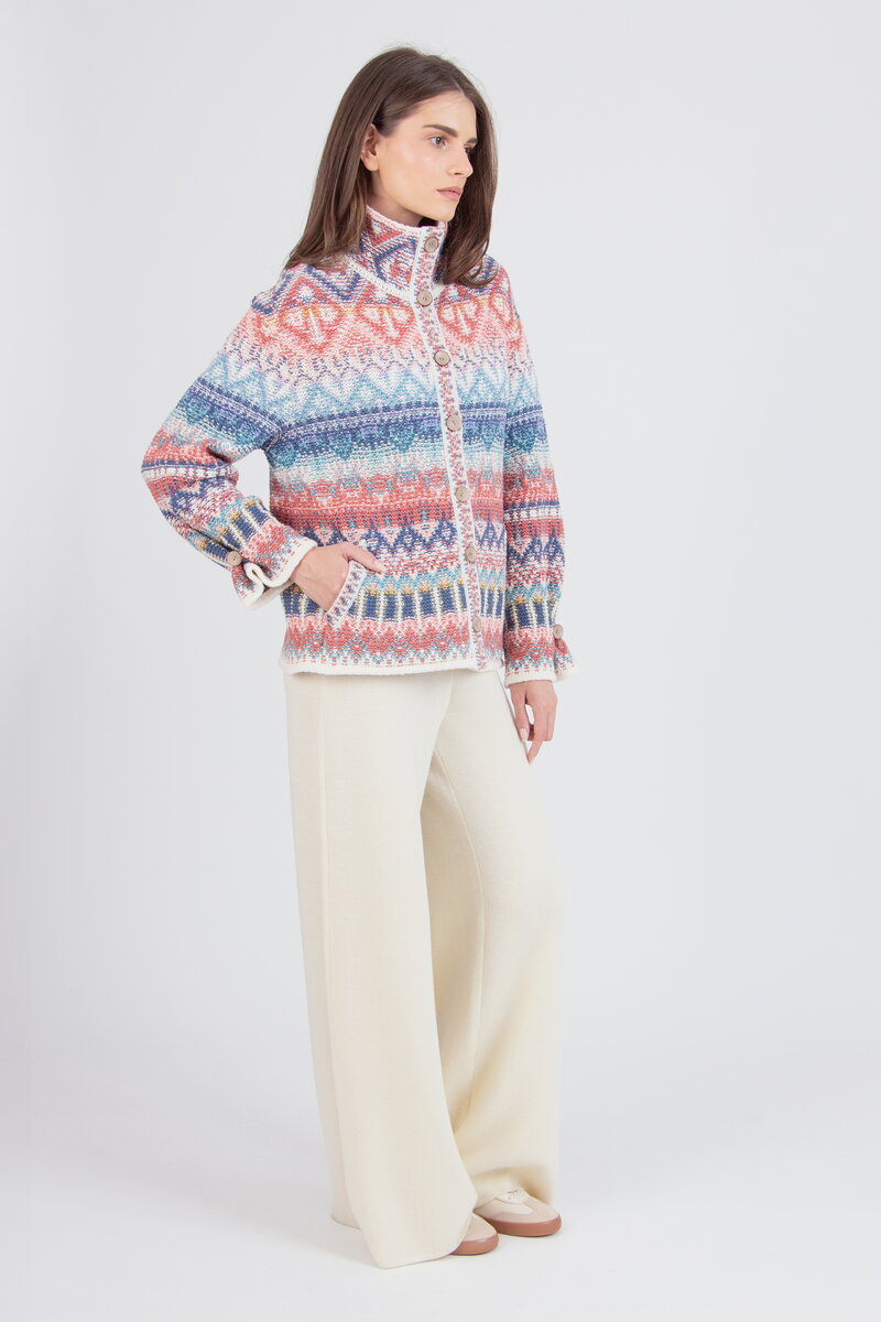Jacquard-Rollkragenjacke, Re-Dandy Muster
