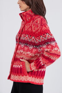 Jacquard Rollneck Jacket, Re-Dandy Pattern