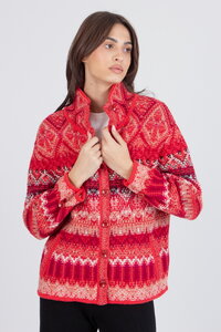 Jacquard Rollneck Jacket, Re-Dandy Pattern