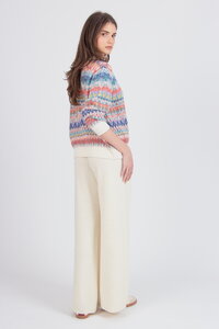 Pullover mit O-Ausschnitt, Re-Dandy Muster