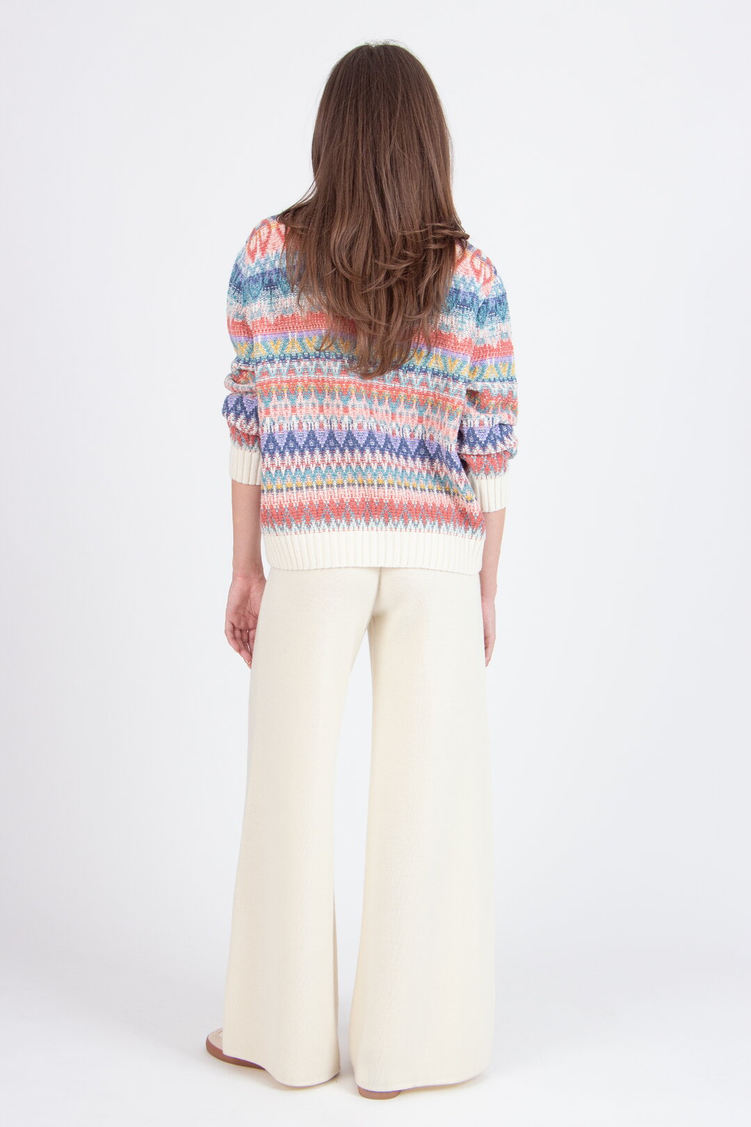 Pullover mit O-Ausschnitt, Re-Dandy Muster
