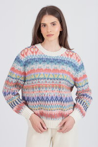Pullover mit O-Ausschnitt, Re-Dandy Muster