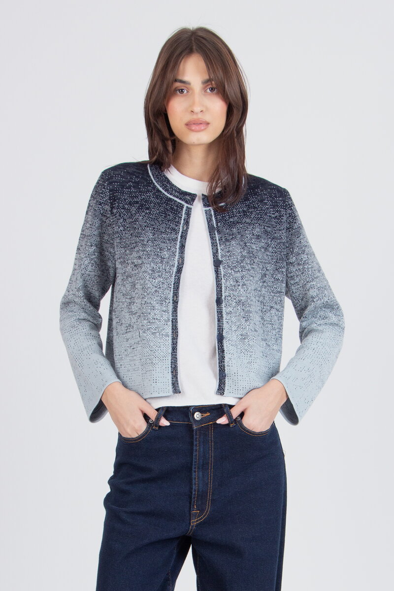 Jacquard-Strickjacke, Murmurationsmuster