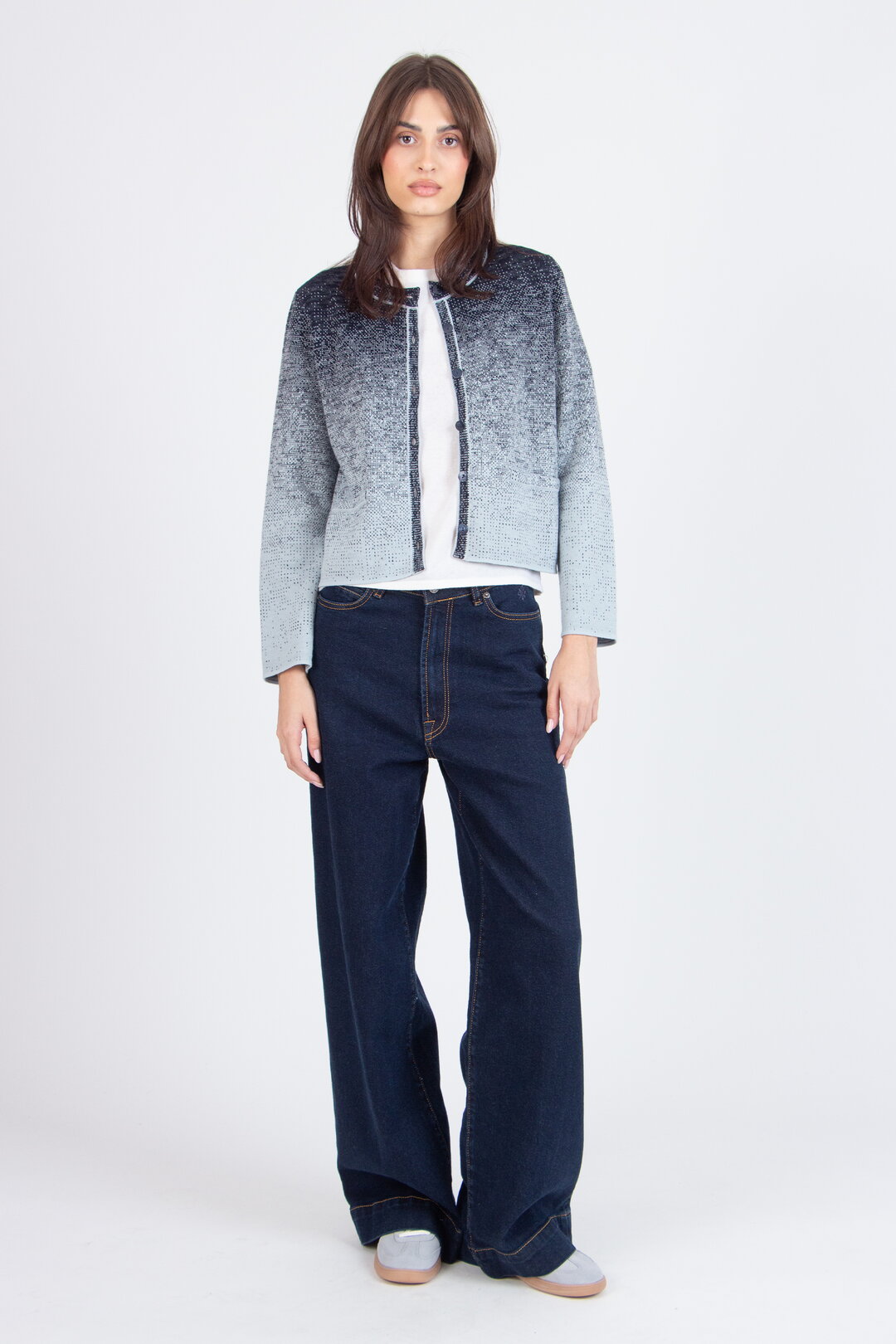 Jacquard-Strickjacke, Murmurationsmuster